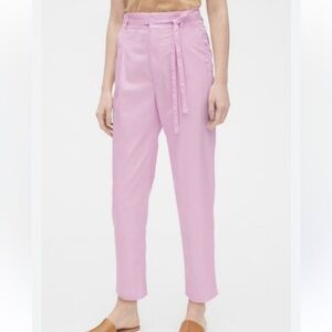NWT GAP paperbag khaki pants Butterfly Lilac pink tie-front Sz 4